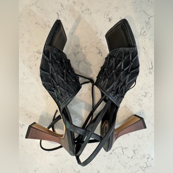 Sam Edelman Women's Candice Ankle Strap High Heel Sandals Sz 10 Black - Picture 10 of 14